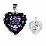 I Can Do All Things Through Christ Who Strengthens Me Philippians 413 Butterfly Heart Pendant Necklace Gifts - Heart Luxury Necklace (Silver)