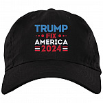 Trump Fix American Again 2024 Twill Cap - Trump Is Still My President Say No To Sleepy Joe Snapback Hat, Black, Brushed Twill Dad Cap