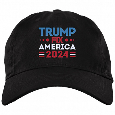 Trump Fix American Again 2024 Twill Cap - Trump Is Still My President Say No To Sleepy Joe Snapback Hat, Black, Brushed Twill Dad Cap