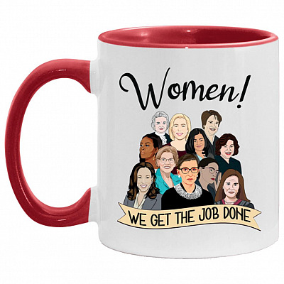 Influential Women mug, White/Red, 11 oz. Accent Mug