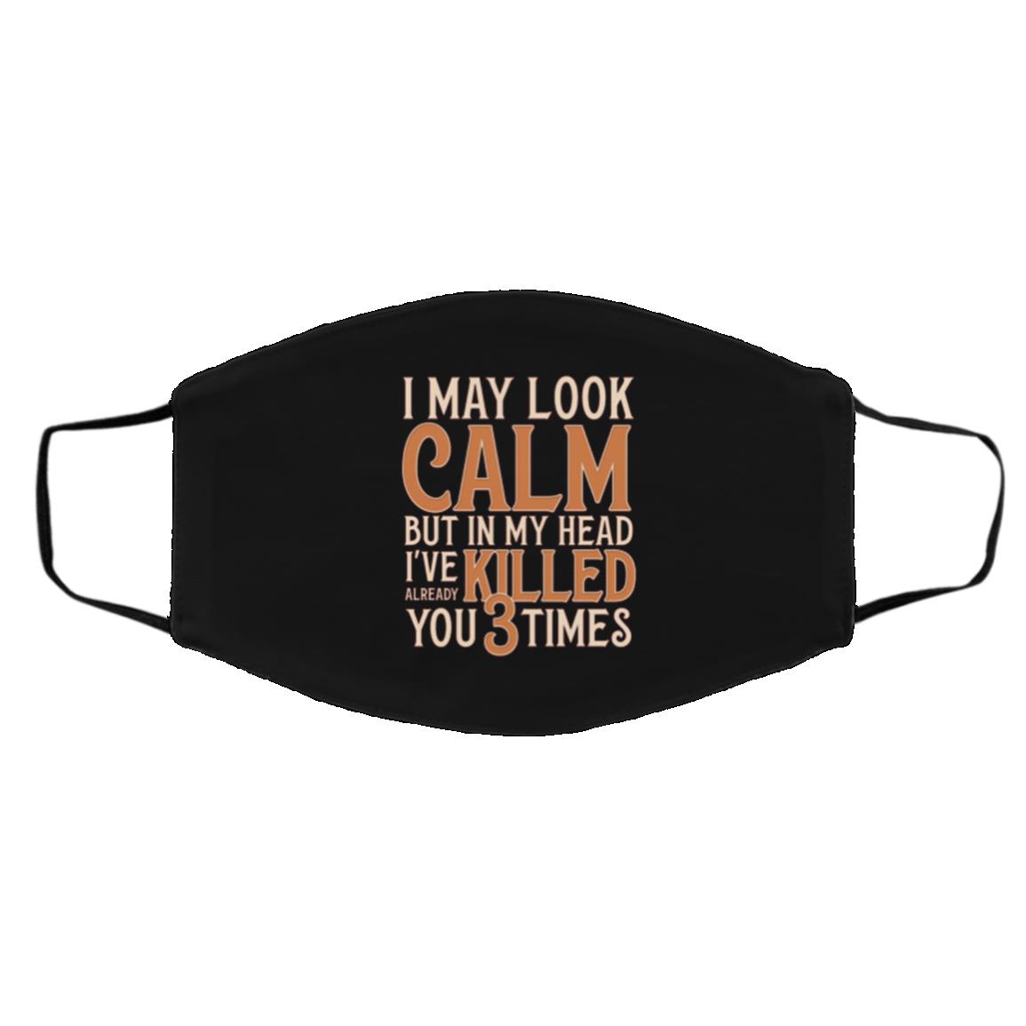 calm mask, Black, Cloth Face Cover – Medium/Large calm mask, Black, Cloth Face Cover – Medium/Large