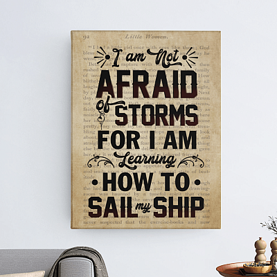 Alternative view of I Am Not Afraid of Storm Gallery Wrapped Framed Canvas Prints - Unframed Poster - Home Decor Wall Art