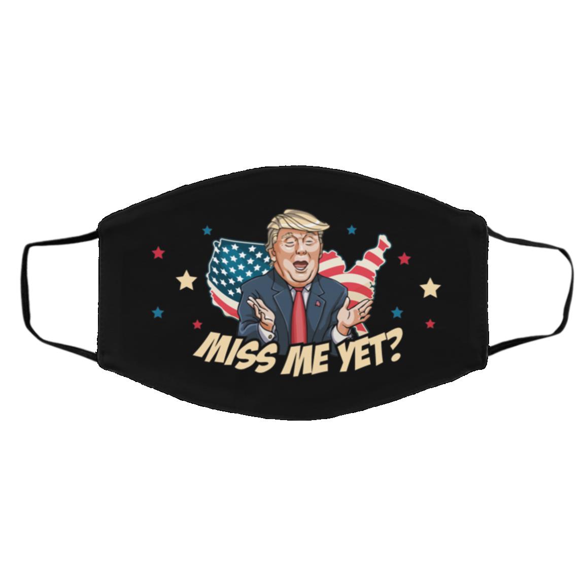 Miss Me Yet Funny Trump Mask, Black, Cloth Face Cover – Medium/Large Miss Me Yet Funny Trump Mask, Black, Cloth Face Cover – Medium/Large