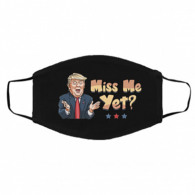 Donald Trump, Black, Cloth Face Cover – Medium/Large