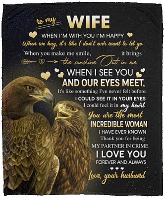 to my wife blanket, White, Cozy Plush Fleece Blanket - 50x60