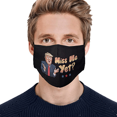 Alternative view of Donald Trump Miss Me Yet Washable Reusable Custom Printed Cloth Face Mask Cover
