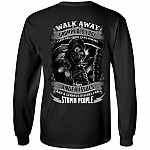 Walk Away I Am A Grumpy Old Lady I Love Dogs More Than Humans I Have Anger Issues Print On Back Hoodie - Sweatshirt, Black, Long Sleeve