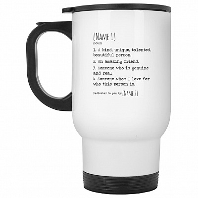 14 oz. White Travel Mug