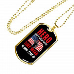 Heroes Don't Wear Capes They Wear Dog Tags - Veteran Day Gifts Dog Tag Pendant Necklace - Dog Tag (Gold Plated)