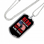 Heroes Don't Wear Capes They Wear Dog Tags - Veteran Day Gifts Dog Tag Pendant Necklace - Dog Tag (Silver)