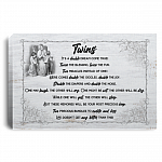 Twenty Tiny Fingers Mother's Day Twin Mom Gift Wrapped Framed Canvas - Unframed Poster - Home Wall Art, White, 0.75'' Framed Canvas