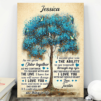 Alternative view of Personalized As We Grow Older Together Framed Canvas - As We Continue To Change With Age Unframed Poster