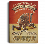 It Cannot Be Inherited Nor Can It Be Purchased I Have Earned It Gallery Wrapped Framed Canvas Prints - Unframed Poster, White, 0.75'' Framed Canvas