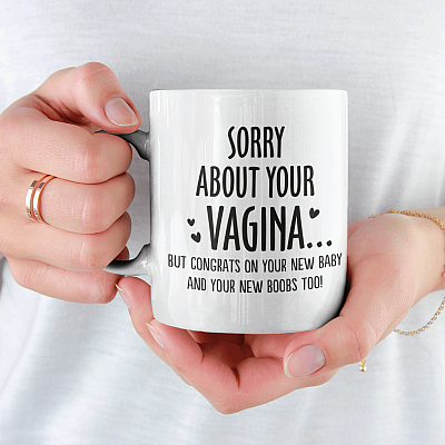 Alternative view of Congrats on Your Baby New Mom Mother's Day Gift Ceramic Coffee Mug - Beer Stein - Water Bottle