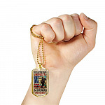 Our Flag Does Not Fly Because the Wind Moves It - Veteran Day Gifts Military Dog Tag Pendant Necklace - Dog Tag (Gold Plated)