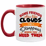 Cloud Mug, White/Red, 11 oz. Accent Mug