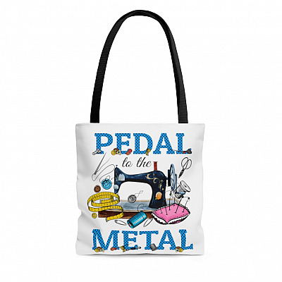 Sewing Machine Pedal To The Metal  All Over Print Tote Bag - Shoulder Bag - Gift for Sewing Lover