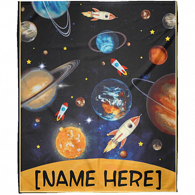 Personalized Outer, White, Arctic Fleece Blanket - 50x60