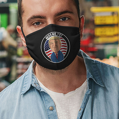 Alternative view of Miss Me Yet Trump 2024 He'll Be Back Washable Reusable Custom - Printed Cloth Face Mask Cover