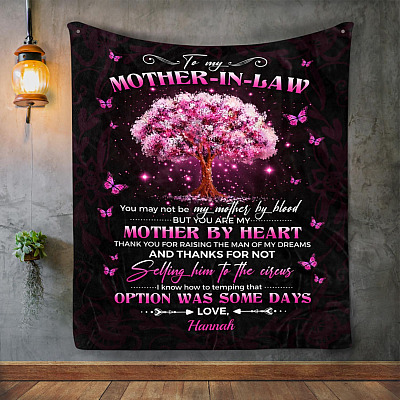 Alternative view of Personalized To My Mother In Law You Are My Mother By Heart Fleece Blanket - Mother In Law Gift