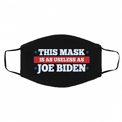 This Mask Is As Useless, Black, Cloth Face Cover – Medium/Large