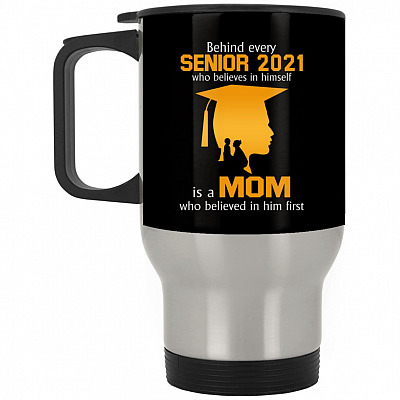 14 oz. Silver Travel Mug