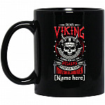Personalized Viking, Black, 11 oz. Black Mug
