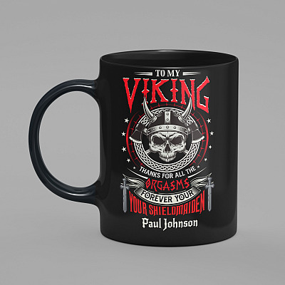 Alternative view of Personalized Viking Thanks For All The Orgasms Ceramic Coffee Mug