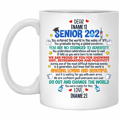 Personalized Senior 2021 You Entered Mug, White, 11 oz. White Mug