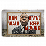 Dr Martin Luther King Mlk Day - by All Means Keep on Moving Framed Canvas Prints - Unframed Poster, White, 0.75'' Framed Canvas