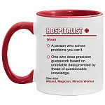 Hospitalist A Person Who Accent Mug, White/Red, 11 oz. Accent Mug