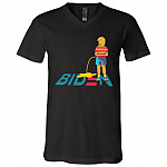 Biden Shirt, Black, V-Neck T-Shirt