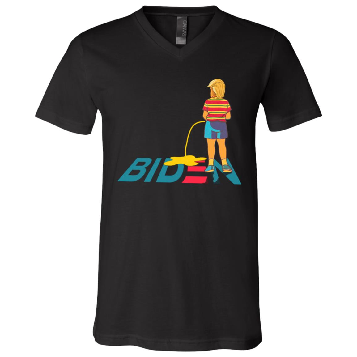 Biden Shirt, Black, V-Neck T-Shirt