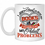 Books Mug, White, 11 oz. White Mug