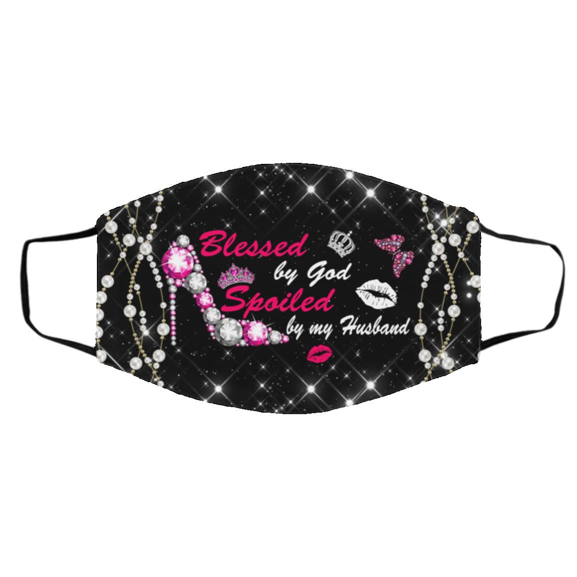 Blessed Mask, White, Cloth Face Cover – Medium/Large