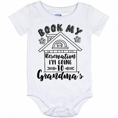 Going to Grandma's Baby Onesie, White, Baby Onesie - 12 Month