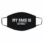 My Face Is Sittable Funny, Black, Cloth Face Cover – Medium/Large