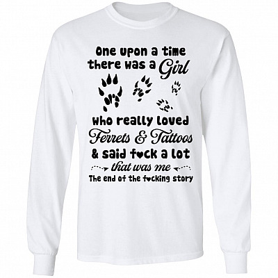 Ferrets Hoodie, White, Long Sleeve