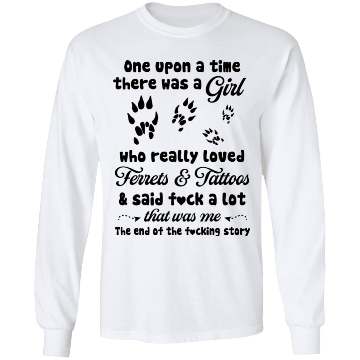 Ferrets Hoodie, White, Long Sleeve