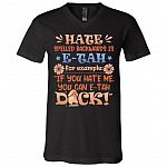 hate shirt, Black, V-Neck T-Shirt
