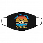 vaccinated mask, Black, Cloth Face Cover – Medium/Large