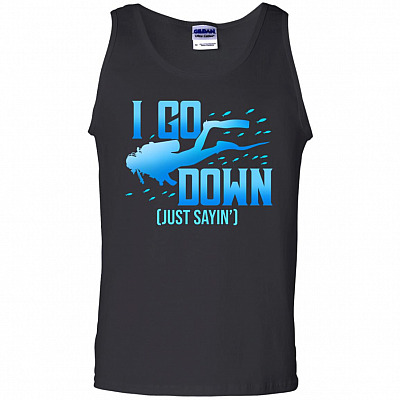 Down Tank, Black, Unisex Tank Top