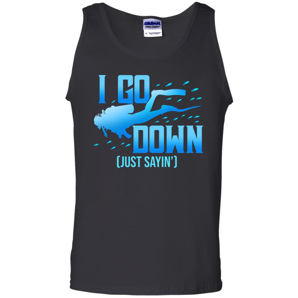 Down Tank, Black, Unisex Tank Top Down Tank, Black, Unisex Tank Top