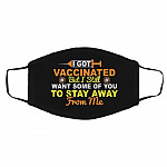 Got Vaccinated mask, Black, Cloth Face Cover – Medium/Large