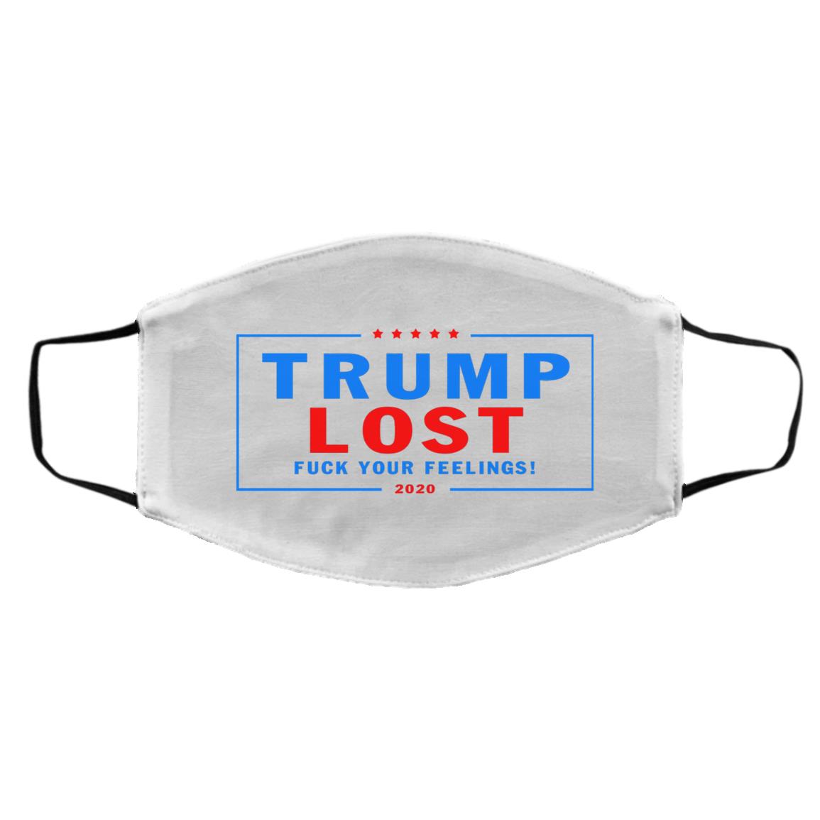Trump Mask, White, Cloth Face Cover – Medium/Large