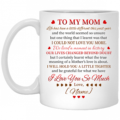 Personalized Mom Life Has Been Different Ceramic Coffee Mug-Beer Stein-Water Bottle-Color Changing Mug, White, 11 oz. White Mug