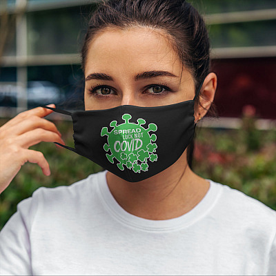 Alternative view of Spread Luck Not Covid Funny St Patrick's Day Quarantine Washable Reusable Cloth Face Mask Cover
