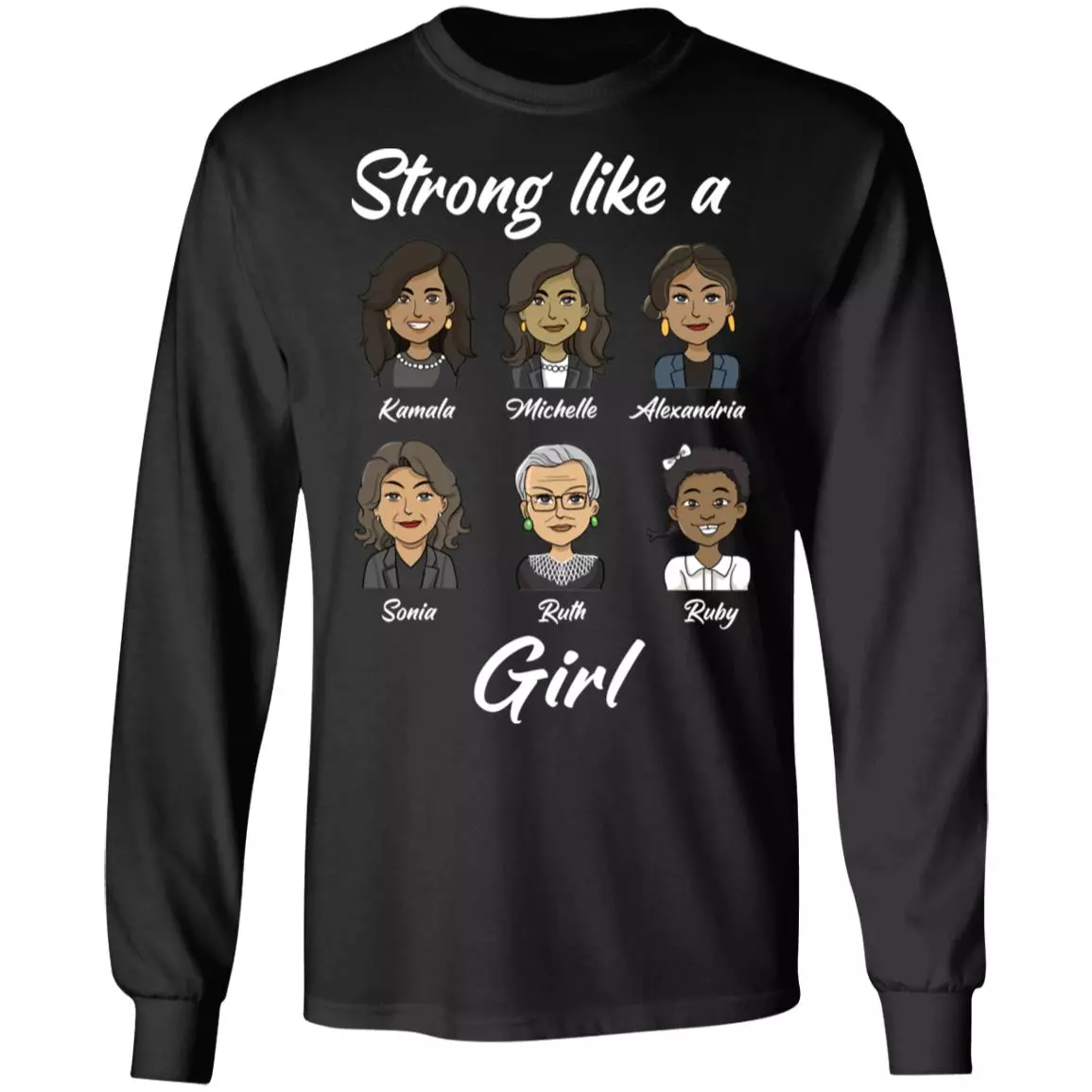 strong hoodie, Black, Long Sleeve