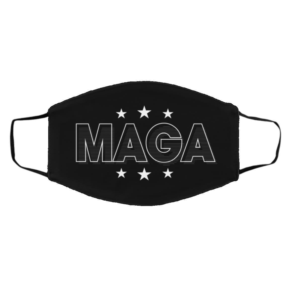 MAGA Make America Great Again Mask, Black, Cloth Face Cover – Medium/Large