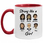 strong mug, White/Red, 11 oz. Accent Mug